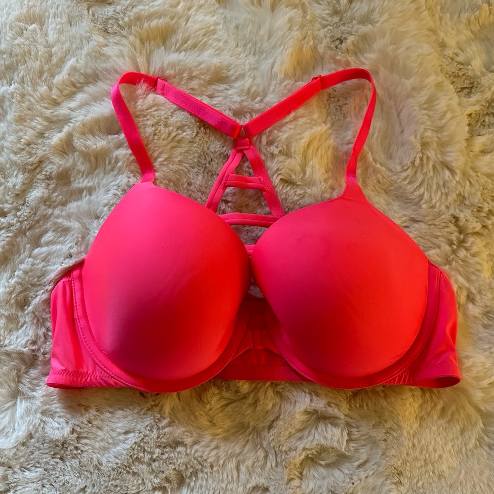 VS hot pink front closure bra!
